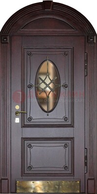 Арочная металлическая дверь с виноритом ДА-38 в Старой Купавне
