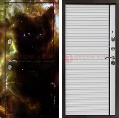 Стальная дверь с фотопечатью космоса ДФ-14 в Старой Купавне