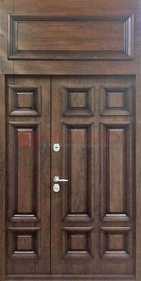 Классическая входная дверь с верхней фрамугой ДФГ-15 в Старой Купавне