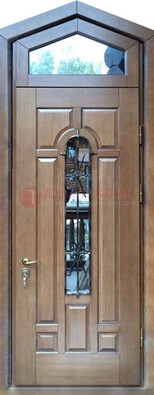 Железная дверь Винорит с фрамугой для частного дома ДФГ-34 в Старой Купавне