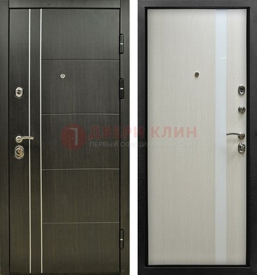 Морозостойкая темная металлическая дверь с МДФ ДМ-164 в Старой Купавне