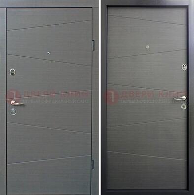 Темная стальная дверь с филенчатой МДФ ДМ-228 в Старой Купавне