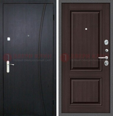 Темная стальная дверь с МДФ панелями ДМ-362 в Старой Купавне