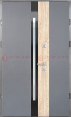 Полуторная металлическая дверь с МДФ ДМ-503 в Старой Купавне