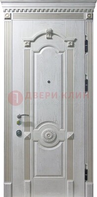 Белая дверь с МДФ ДМ-525 в Старой Купавне