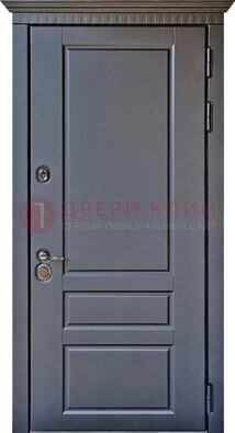 Тёмная входная дверь для коттеджа с МДФ ДМ-528 в Старой Купавне