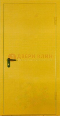 Желтая железная дверь с нитроэмалью ДН-5 в Старой Купавне