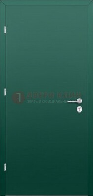 Зеленая стальная дверь с нитроэмалью ДН-6 в Старой Купавне
