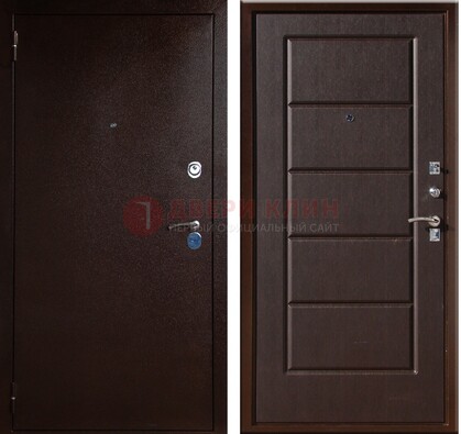 Темная входная дверь с порошковым окрасом ДП-113 в Старой Купавне