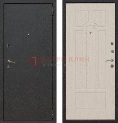 Серая входная дверь с порошковым покрытием МДФ внутри ДП-129 в Старой Купавне