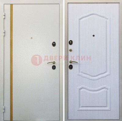 Белая входная дверь с порошковым напылением ДП-136 в Старой Купавне