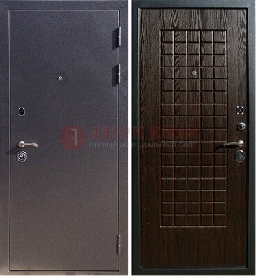 Серая металлическая дверь с порошковым напылением ДП-153 в Старой Купавне
