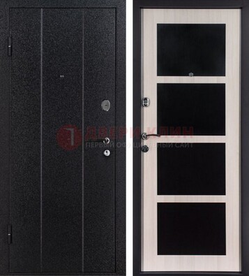 Черная металлическая дверь с порошковым напылением ДП-176 в Старой Купавне