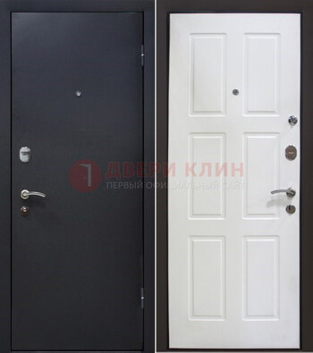 Черная металлическая дверь с порошковым покрытием ДП-193 в Старой Купавне