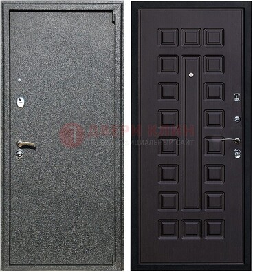 Черная стальная дверь с порошковым покрытием ДП-196 в Бронницах