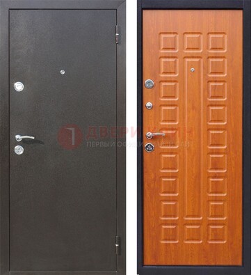 Коричневая стальная дверь с порошковым напылением ДП-202 в Старой Купавне