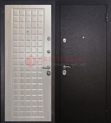 Черная входная дверь с порошковым покрытием ДП-206 в Старой Купавне