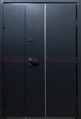 Темная металлическая дверь с порошковым покрытием ДП-220 в Старой Купавне