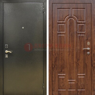 Металлическая дверь Темное серебро с порошковым покрытием и МДФ ДП-271 в Старой Купавне