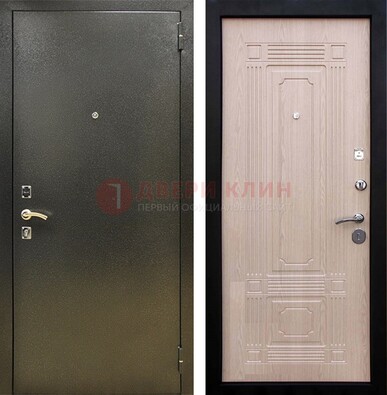 Входная темно-серая дверь с порошковым напылением и МДФ ДП-273 в Старой Купавне