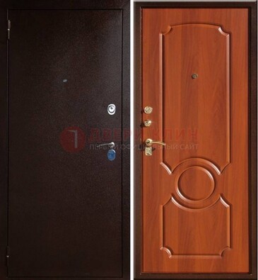 Темная железная дверь с порошковым напылением ДП-46 в Старой Купавне