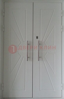 Парадная двухстворчатая дверь с фрезерованным МДФ ДПР-14 в Старой Купавне