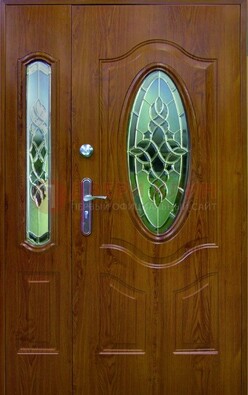 Парадная дверь со стеклянными вставками ДПР-73 для дома в Старой Купавне