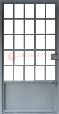 Металлическая решетчатая дверь в сером цвете ДР-7 в Старой Купавне