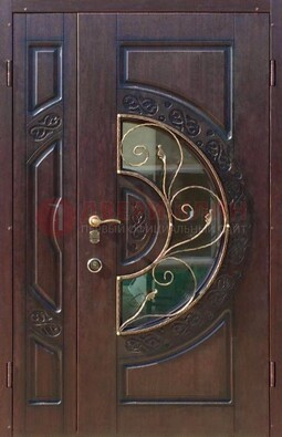 Полуторная железная дверь Винорит в классическом стиле ДСК-272 в Старой Купавне