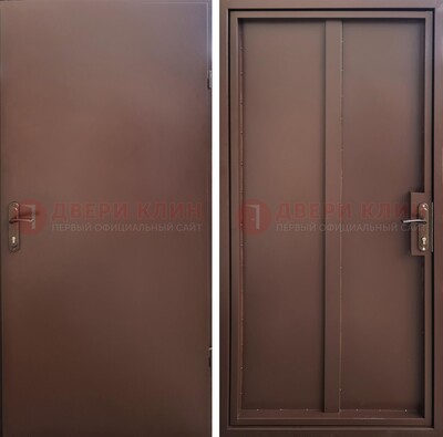 Техническая дверь с порошковым покрытием медный антик с двух сторон ДП-253 в Старой Купавне