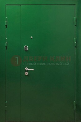 Зеленая распашная тамбурная дверь Порошок ДТМ-47 в Старой Купавне