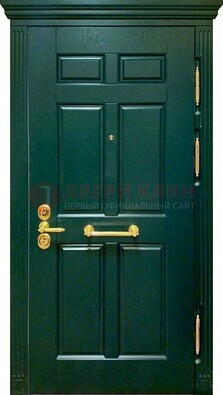 Классическая зеленая дверь с виноритом на улицу ДВТ-248 в Старой Купавне