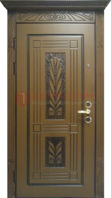 Металлическая дверь с виноритом и узором ДВТ-256 в Старой Купавне