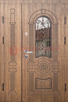 Железная классическая дверь с терморазрывом и рисунком ДВТ-77 в Старой Купавне